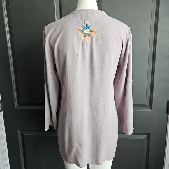 Luna Moon Womens Blouse Small Ramon Anthropologie Embroidered Long Sleeve - Picture 4 of 6